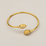 Luxury Oval Greek Key Open Kada Bracelet for women & girls
