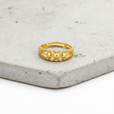 Trendy Triple Ball CZ Adjustable Ring for Women & Girls