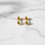 NXGOLD Minimalist Gold-Toned Ball Stud Earrings for Women