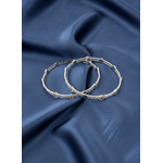 925 Silver Flower Pattern Bangles