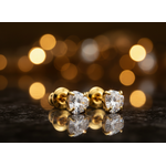 Luxury Heart Cut Diamond Stud Earrings for Women & Girls