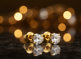 Luxury Heart Cut Diamond Stud Earrings for Women & Girls