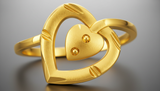 NXGOLD Double Heart Love Ring