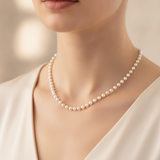 NXGOLD Elegant White Pearl & Gold Bead Chain for Women