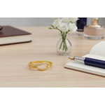 NXGOLD Elegant Infinity Curve Diamond Accent Gold Ring for Women