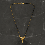 NXGOLD Classic Black Bead Mangalsutra with Designer Pendant