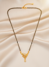 NXGOLD Classic Black Bead Mangalsutra with Designer Pendant