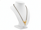NXGOLD Classic Black Bead Mangalsutra with Designer Pendant