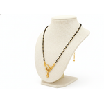 NXGOLD Classic Black Bead Mangalsutra with Designer Pendant