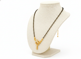 NXGOLD Classic Black Bead Mangalsutra with Designer Pendant