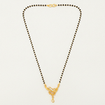 NXGOLD Classic Black Bead Mangalsutra with Designer Pendant