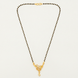 NXGOLD Classic Black Bead Mangalsutra with Designer Pendant