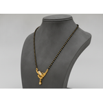 NXGOLD Classic Black Bead Mangalsutra with Designer Pendant