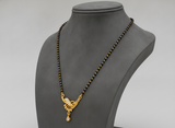 NXGOLD Classic Black Bead Mangalsutra with Designer Pendant