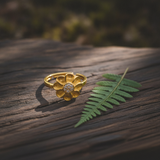 Luxury Floral Adjustable Finger Ring for Women