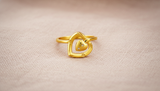 NXGOLD Double Heart Love Ring