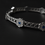 925 Silver Flower Pattern Bangles