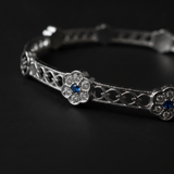 925 Silver Flower Pattern Bangles