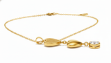 Golden Double Heart Crystal Pendant Necklace for Women