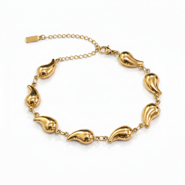 NXGOLD Elegant Teardrop Chain Bracelet for Girls & Women