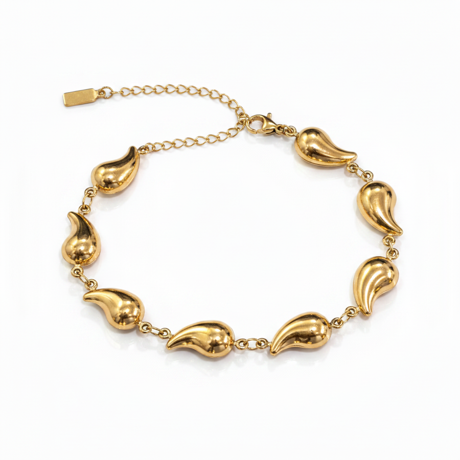 NXGOLD Elegant Teardrop Chain Bracelet for Girls & Women