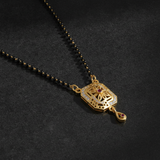 NXGOLD Traditional Black Bead Mangalsutra with Elegant Pendant