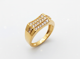 NXGOLD Luxe Triple Row Zircon Ring