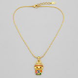 Charming Lucky Doll Pendant Chain Necklace