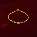 Imperial Ruby Baguette Link Bracelet for Women & Girls