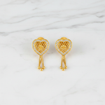 Crystal Heart Tassel Earrings for Women