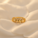 Trendy Triple Ball CZ Adjustable Ring for Women & Girls