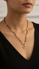 Minimalist Circular Pendant Mangalsutra for Daily Wear