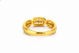 NXGOLD Crystal Infinity Twist Gold Ring for Women