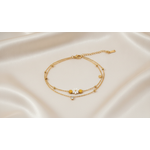 NXGOLD Double Layer Daisy Charm Bracelet for Women