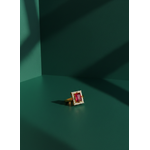 NXGOLD Ruby Royale Halo Ring