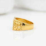 NXGOLD Royal Heritage Geometric Statement Ring for Men