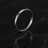 Premium Sterling Silver Chevron Pattern Kada for Men