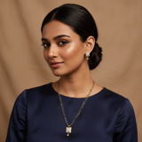 NXGOLD Crystal Veil Pendant & Earrings Set