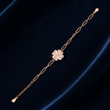 Rose Gold Four Leaf Clover Designer 925 Silver Bracelet