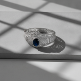 Premium Blue Sapphire Halo CZ Designer Bracelet for Women & Girls