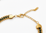 NXGOLD Designer Green Cubic Zirconia Bracelet for Women
