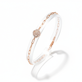 Elegant Rose Bloom CZ Sterling Silver Bracelet for Women