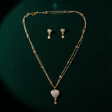 Luxe Crystal Heart Pendant & Matching Earrings Set