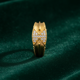 Imperial Twin-Triangle Crystal Ring