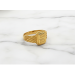 NXGOLD Premium Men’s Ring with Rectangular Engraved Design
