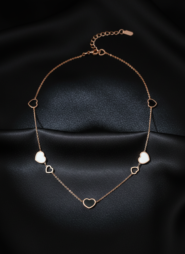 Elegant Rose Gold Heart Pendant Necklace for Women