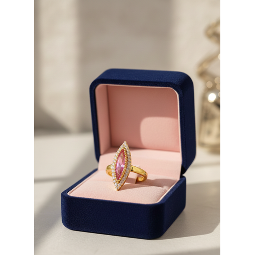 NXGOLD Pink Royale Marquise Statement Ring