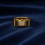 NXGOLD Regal Square Crystal Signet Ring for Men & Boys