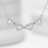 Love Sparkle Triple Heart Necklace for Women