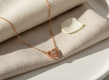 Romantic Rose Gold Heart Necklace for Women